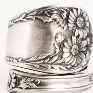 Retro Spoon Sunflower Ring
